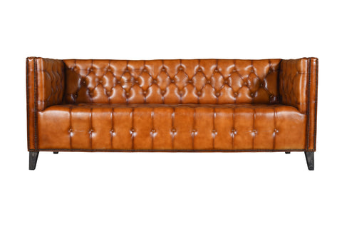 Duraster Chesterfield Traditional Three Seater Sofa (Vintage Brown) #100