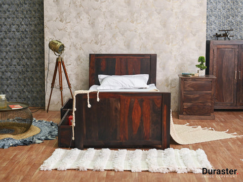 Duraster Marvel Wood Single Bed With Storage #1