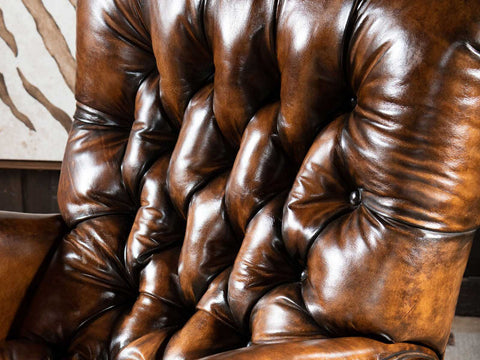 Duraster Chesterfield Single Seater Leather Sofa (Chocolate Brown) #89