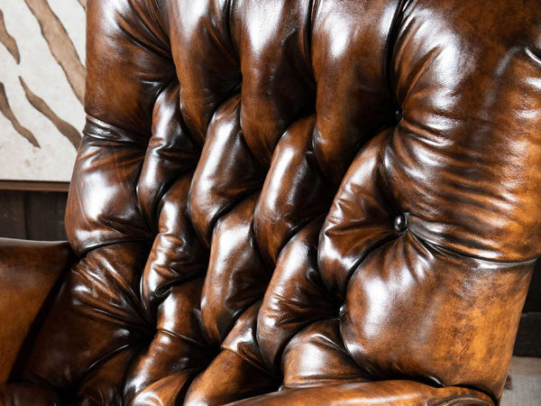 Duraster Chesterfield Single Seater Leather Sofa (Chocolate Brown) #89