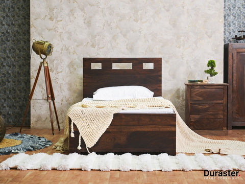 Duraster Gangaur Solid Sheesham Wood Single Bed #2