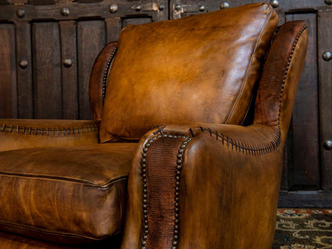 Single Seater Leather Sofa (Caramel Brown) #2