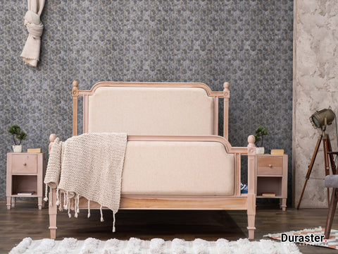 Duraster Novo Premium Sheesham Wood Upholstered Bed #4