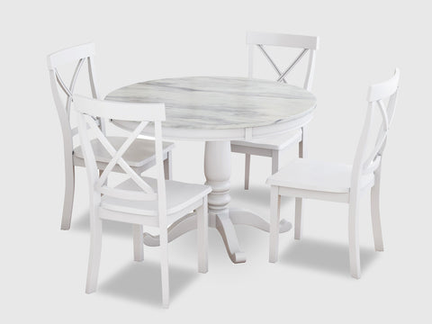 Duraster Novo Premium Marble Dining Table Set 4 Seater #24