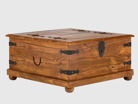 Duraster Vismit Solid Sheesham wood Storage Trunk / Coffee Table #7