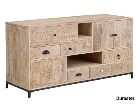 Ajenta Solid Mango wood Chest of Drawers Cabinet #1 - Duraster 