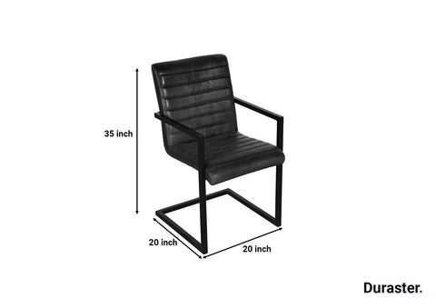 Verge Modern Leatherette Chair with Armrest #1 - Duraster 