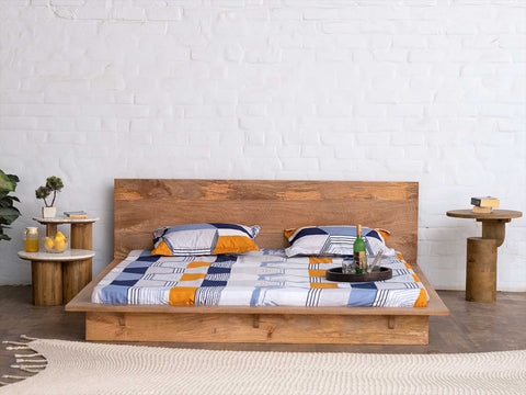 Preyas Mango Wood Platform Bed