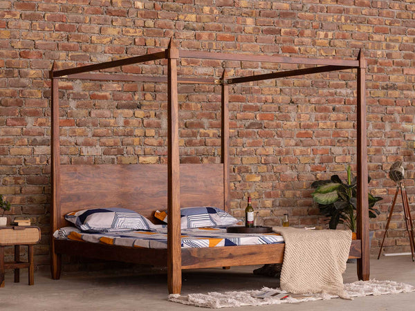 Duraster Amber Sheesham Wood Poster Bed