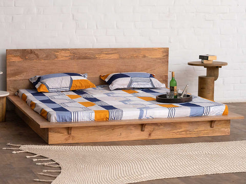 Preyas Mango Wood Platform Bed