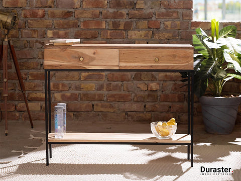 Elementary Acacia Wood Console Table