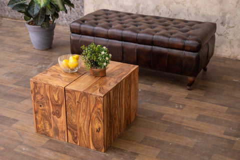 Duraster Hawkin Sheesham Wood Set of Coffee Table #4
