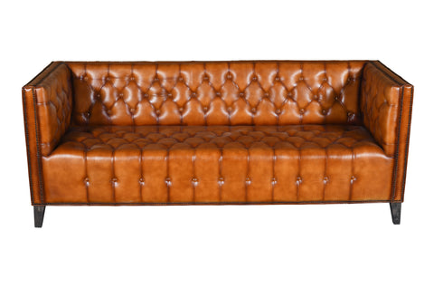Chesterfield Traditional Three Seater Sofa (Vintage Brown) #100