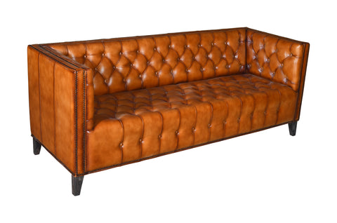 Chesterfield Traditional Three Seater Sofa (Vintage Brown) #100