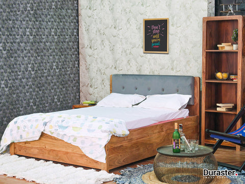 Sheesham Wood Queen Size Bed with Storage