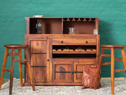 Vismit Sheesham Classic Bar Cabinet #2 - Duraster 