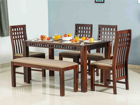 Duraster Ummed Dining Table Set 6 Seater & 1 Bench # 02