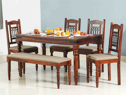 Duraster Eternal Dining Table Set 6 Seater with 4 Chairs & 1 Bench # 3