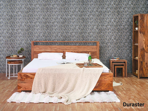 Duraster Hawkin Solid Sheesham Wood King Size Bed #1