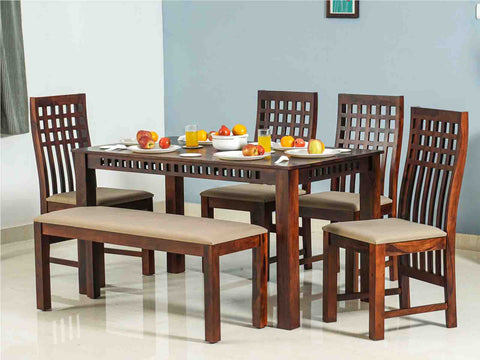 Duraster Ummed Dining Table Set 6 Seater & 1 Bench # 02