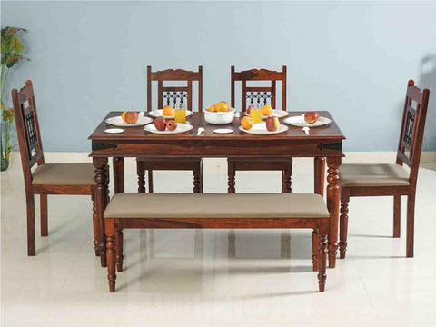 Duraster Eternal Dining Table Set 6 Seater with 4 Chairs & 1 Bench # 3