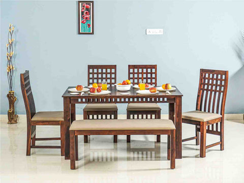 Duraster Ummed Dining Table Set 6 Seater & 1 Bench # 02