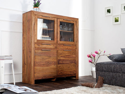 Sheesham Wood Display Cabinet