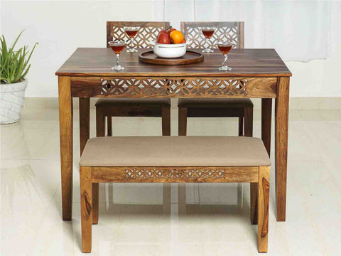 Duraster Elementary Dining Table Set 4 Seater & Bench # 5