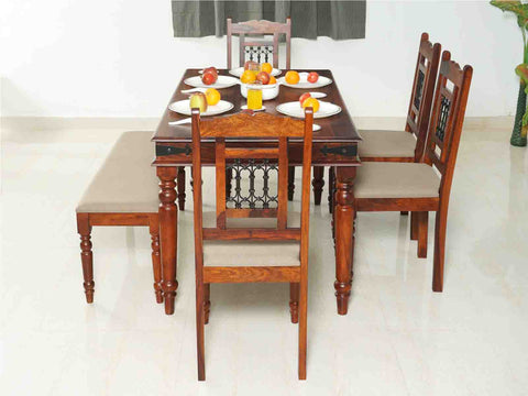 Duraster Eternal Dining Table Set 6 Seater with 4 Chairs & 1 Bench # 3