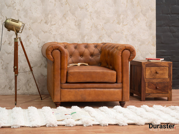 Duraster Chesterfield Traditional One Seater Sofas #4