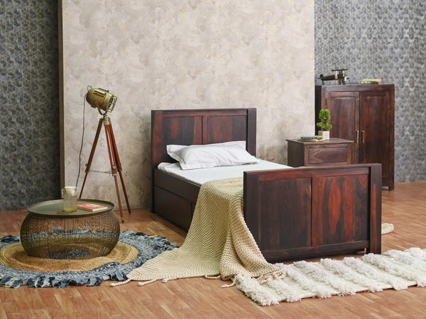 Duraster Marvel Wood Single Bed With Storage #1