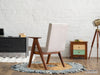 Sheesham Wood Upholstered Armchair