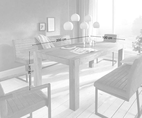 Elementary Straightforward Acacia Dining Table #2 - Duraster 