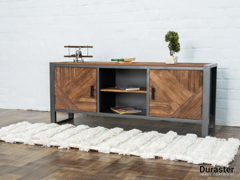 Recycled Wood TV Unit Cabinet 