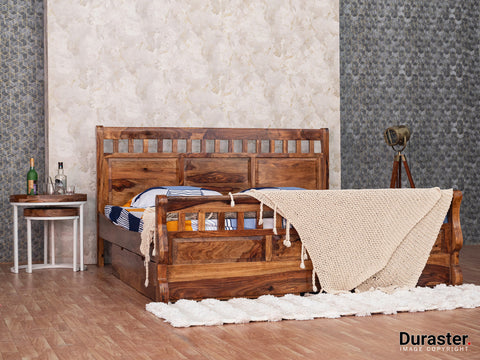 Duraster Amber Wooden Bed with Storage #1