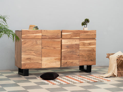 Acacia Wood Drawer Cabinet