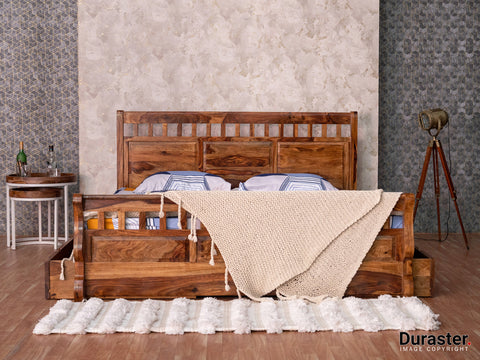 Duraster Amber Wooden Bed with Storage #1