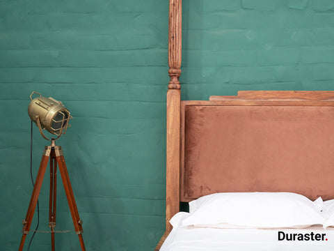 Duraster Hawkin Solid Wood Canopy Poster King Size Bed with Storage #1