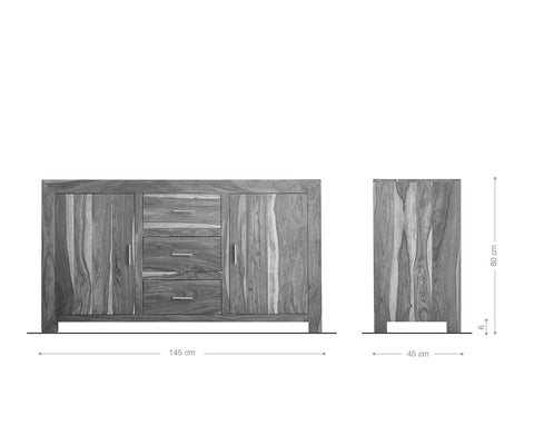 Elementary Simple Acacia wood Sideboard #4 - Duraster 