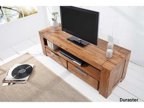 Rio Modern Sheesahm wood 2 Drawer T.V. unit#1 - Duraster 
