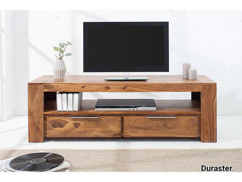 Rio Modern Sheesahm wood 2 Drawer T.V. unit#1 - Duraster 