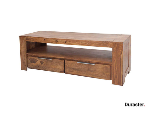 Rio Modern Sheesahm wood 2 Drawer T.V. unit#1 - Duraster 