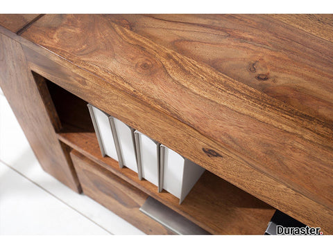 Rio Modern Sheesahm wood 2 Drawer T.V. unit#1 - Duraster 