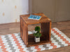 Duraster Ummed Modern Sheesham Wood Cube #1