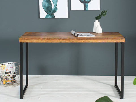 Sheesham Wood Desk With Iron Frame
