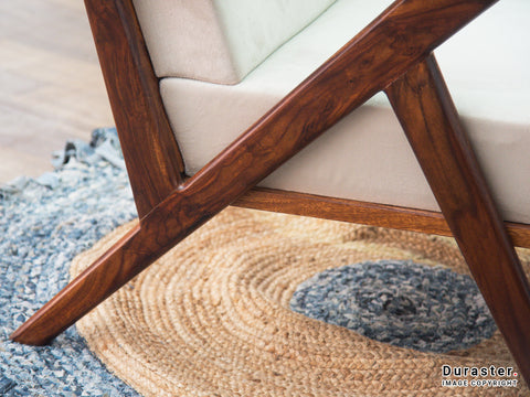 Duraster Vismit Modern Sheesham Wood Lounge Chair #8