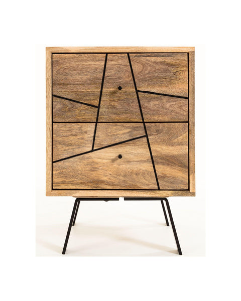 Mosaix Bed Side Table Mango Wood #1 - Duraster 