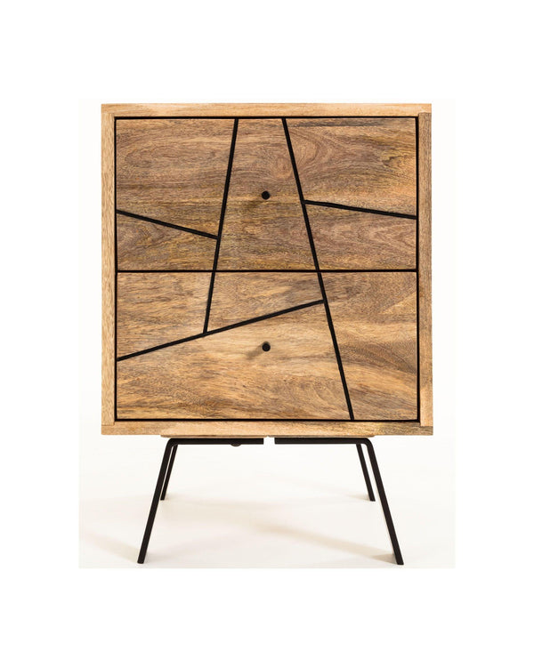 Mosaix Bed Side Table Mango Wood #1 - Duraster 