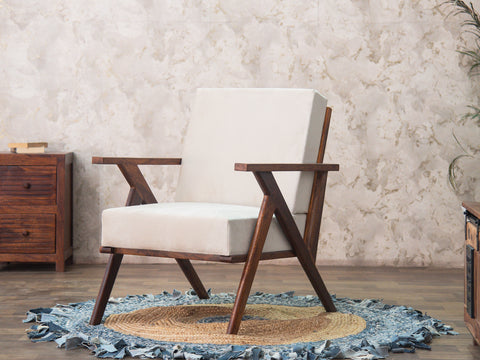 Duraster Vismit Modern Sheesham Wood Lounge Chair #8