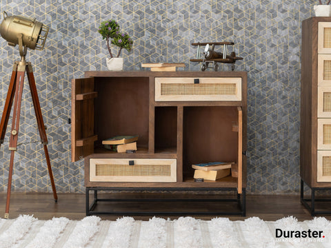 Duraster Irish Modern Sideboard Cabinet With Cane Work #2